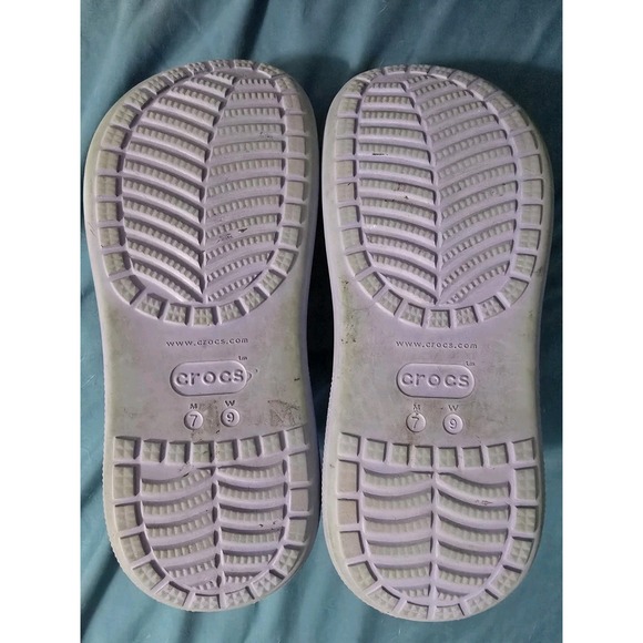 Crocs Classic Crush Platform Added Height Purple Clog Size W9 - Picture 2 of 6